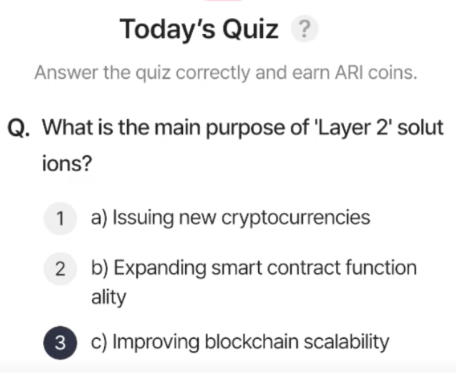ARI Wallet Daily Quiz Answer 18 June 2025 (AriChain)
